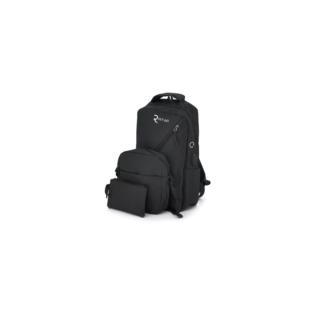 Рюкзак для ноутбука Voltronic 15.6" YT-B15,6"N-B3 Black, Q80, SET (19720) - зображення 1