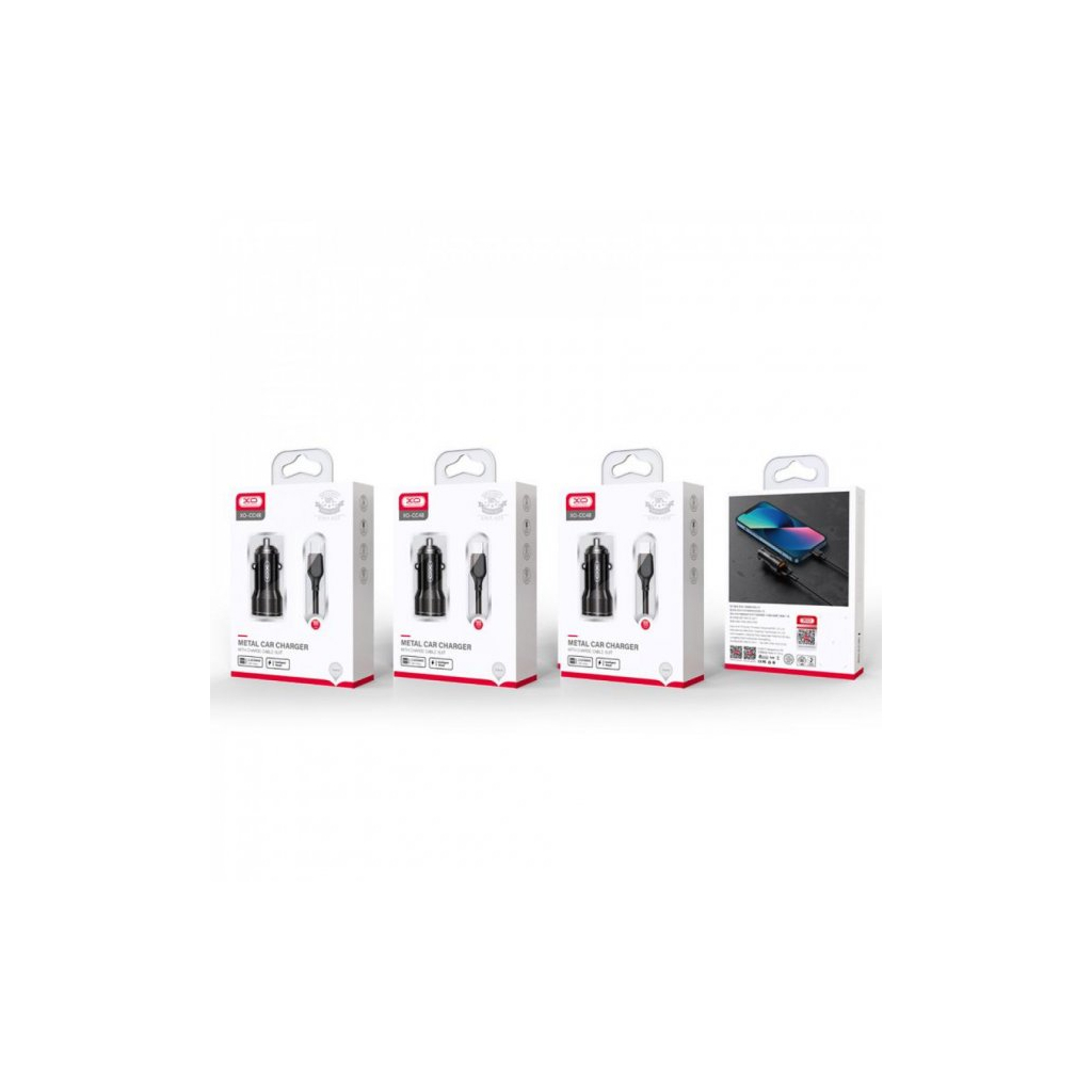 Зарядний пристрій XO CC48 Smart Metal 2USB + cable MicroUSB (XO-CC48m-BK) - зображення 3