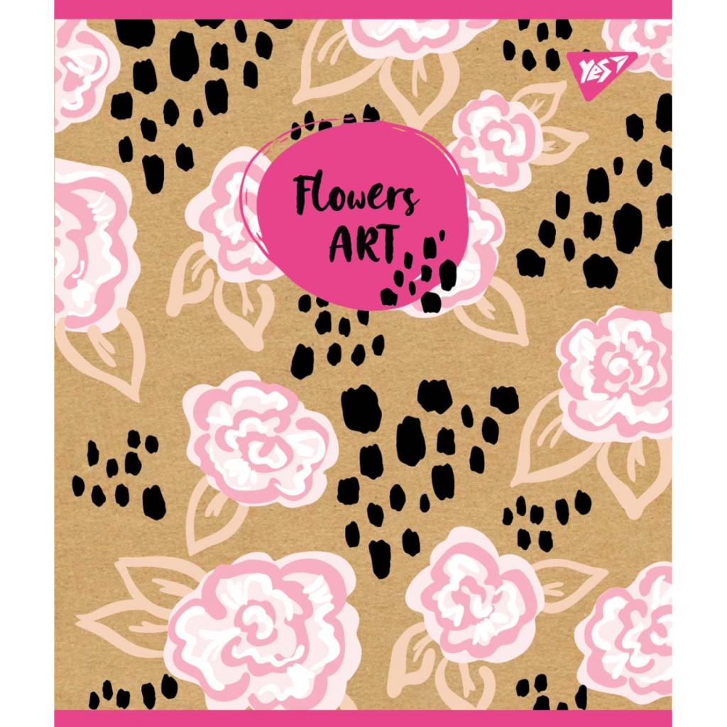 Зошит Yes А5 Flowers Art Крафт 18 аркушів клітинка (765080) - зображення 3