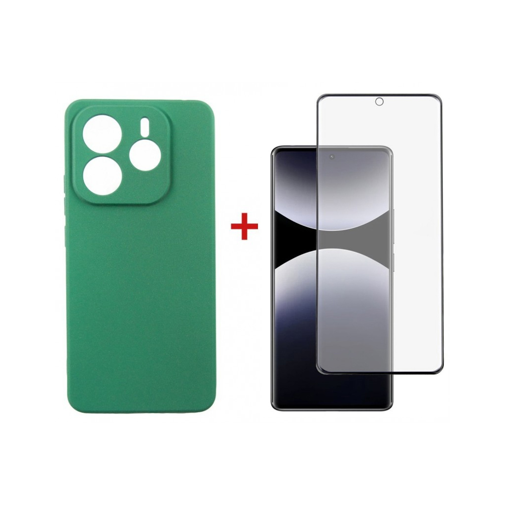Чохол до мобільного телефона Dengos Kit Xiaomi Redmi Note 14 case Soft + glass (Mint) (DG-KM-131) - зображення 1