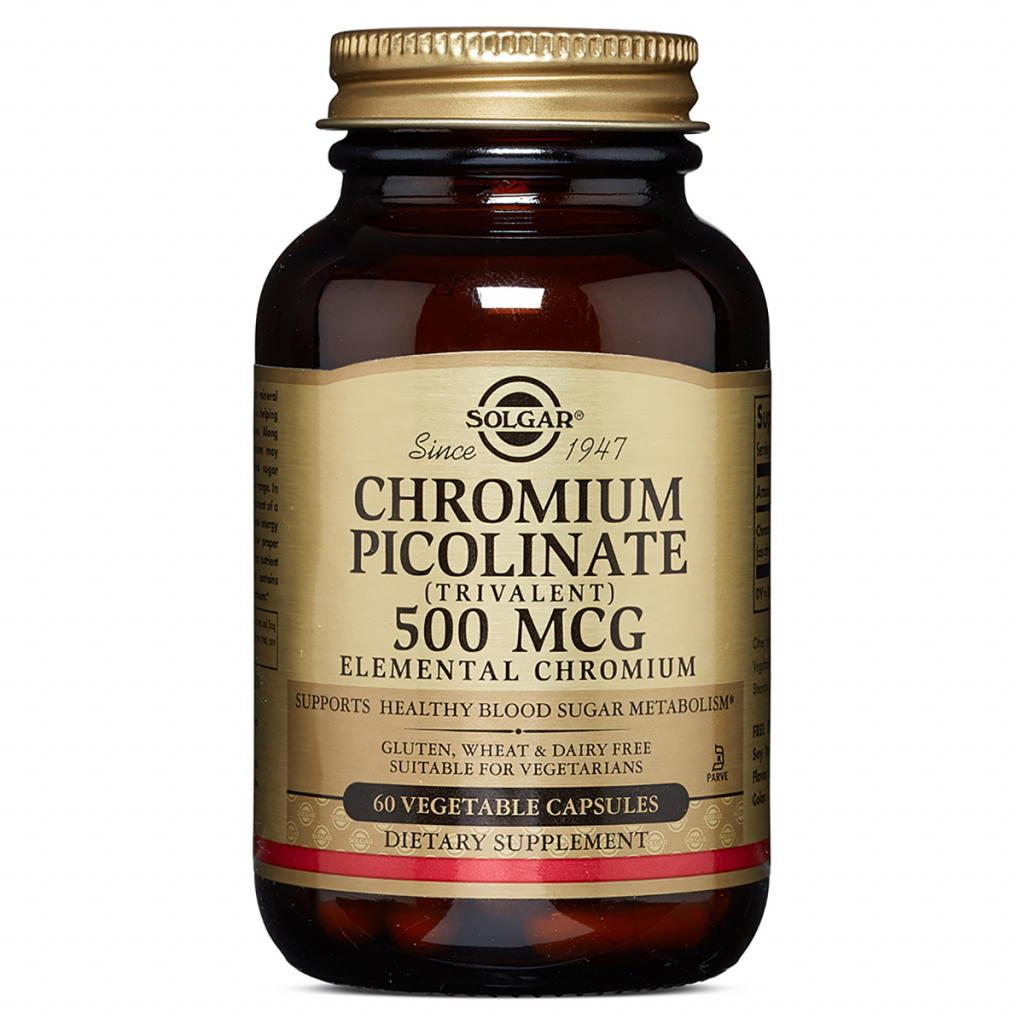 Мінерали Solgar Хром Пиколинат, Chromium Picolinate, 500 мкг, 60 капсул (SOL00871) - зображення 1