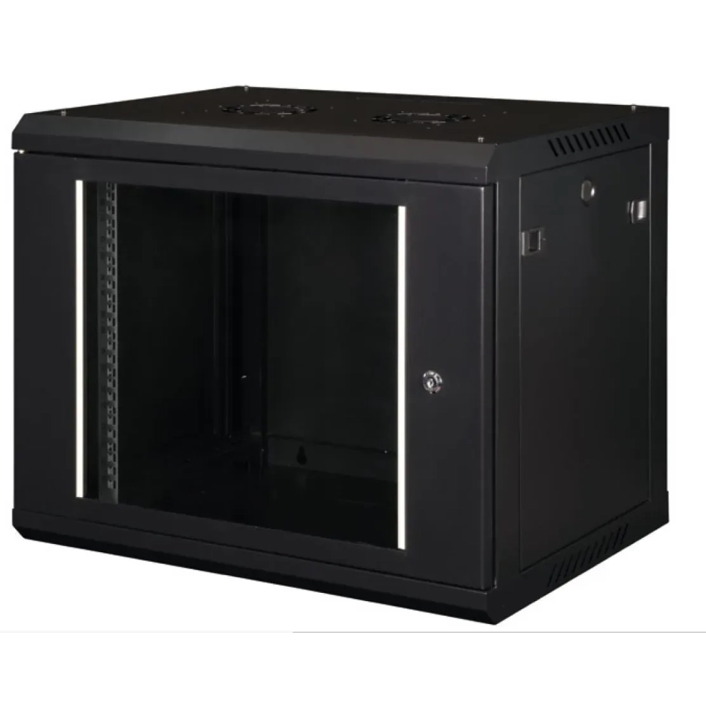Шафа настінна Hypernet 9U 19" 600x600 ProLine (PL-WMNC66-9U-BLACK) - изображение 1