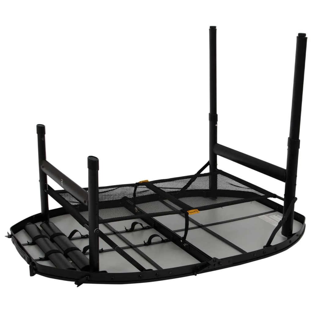 Туристичний стіл Bo-Camp Woodbine Oval 100x70 cm Black/Wood look (1404185) - зображення 4