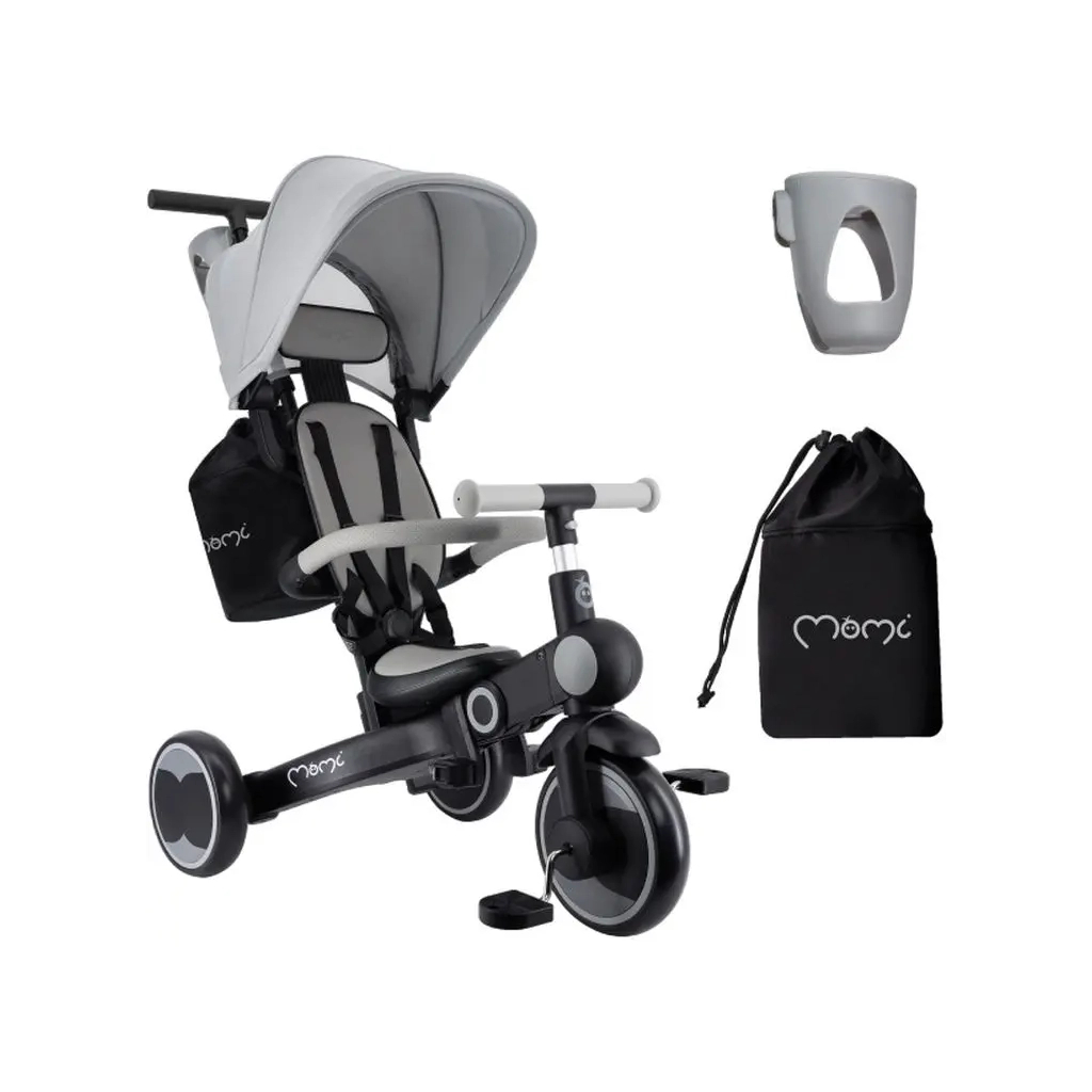Дитячий велосипед MoMi Solivia grey 4 в 1 (ROTR00017) - зображення 1
