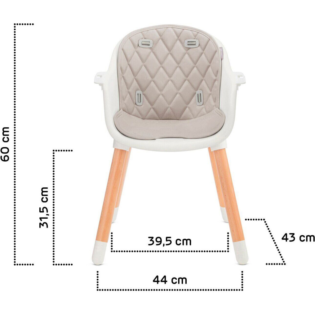 Стілець для годування Kinderkraft Sienna Gray (5902533915125) - изображение 10