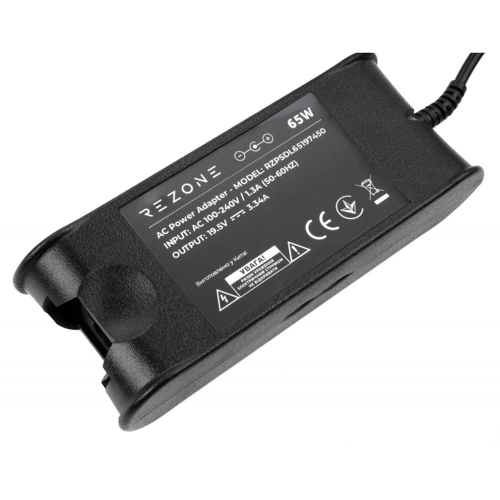 Блок живлення до ноутбуку Rezone DELL 65W 19.5V 3.34A 7.4*5.0 (RZPSDL65197450) - зображення 3