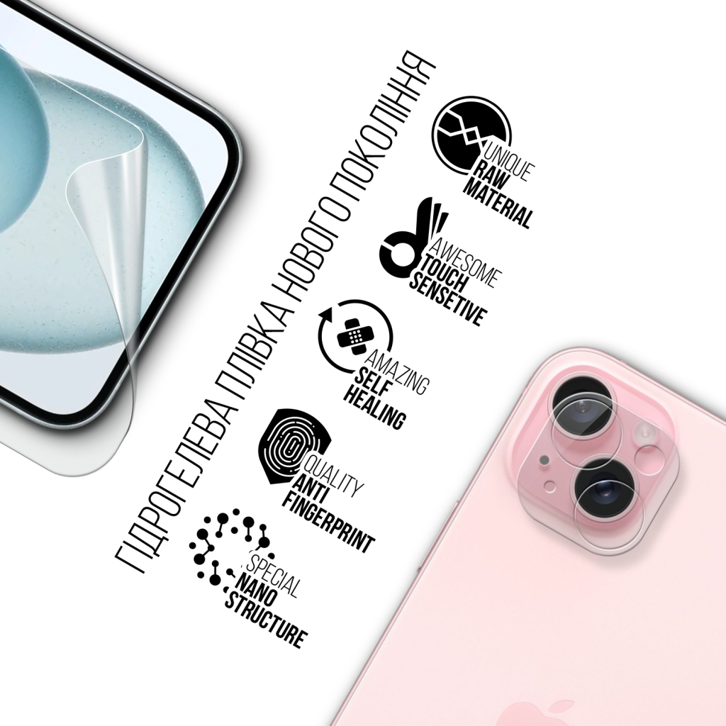 Плівка захисна Armorstandart Kit Clear screen + camera Apple iPhone 15 Plus (ARM80712) - изображение 3