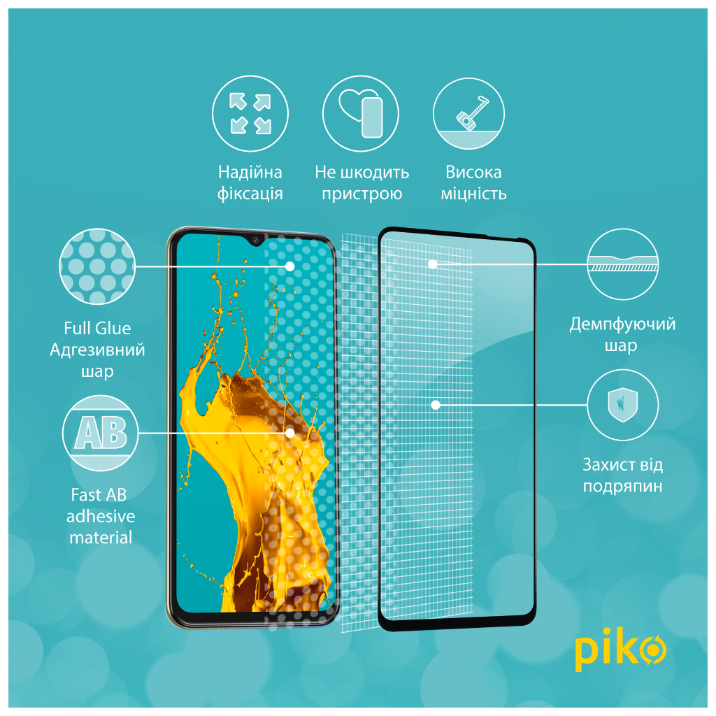 Скло захисне Piko Full Glue Tecno Spark 8p (1283126533112) - зображення 4