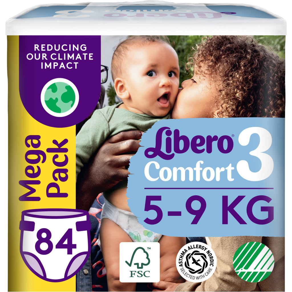 Підгузки Libero Comfort Розмір 3 (5-9 кг) 84 шт (7322541756738) - зображення 1