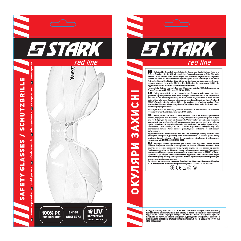 Захисні окуляри Stark SG-01C прозорі (515000001) - зображення 4