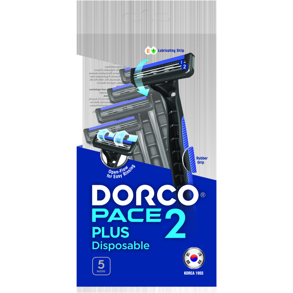 Бритва Dorco Pace 2 Plus для чоловіків 2 леза 5 шт. (8801038583907) - зображення 1