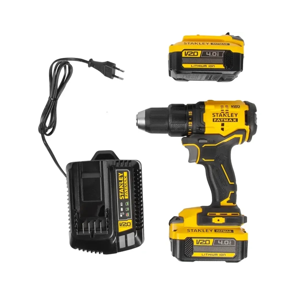 Шуруповерт Stanley FatMax, Li-lon 18V, 2x4Ah, 60 Нм, 0-600/1900 об/хв, 3.3 кг, кейс (SBD710M2K) - зображення 3