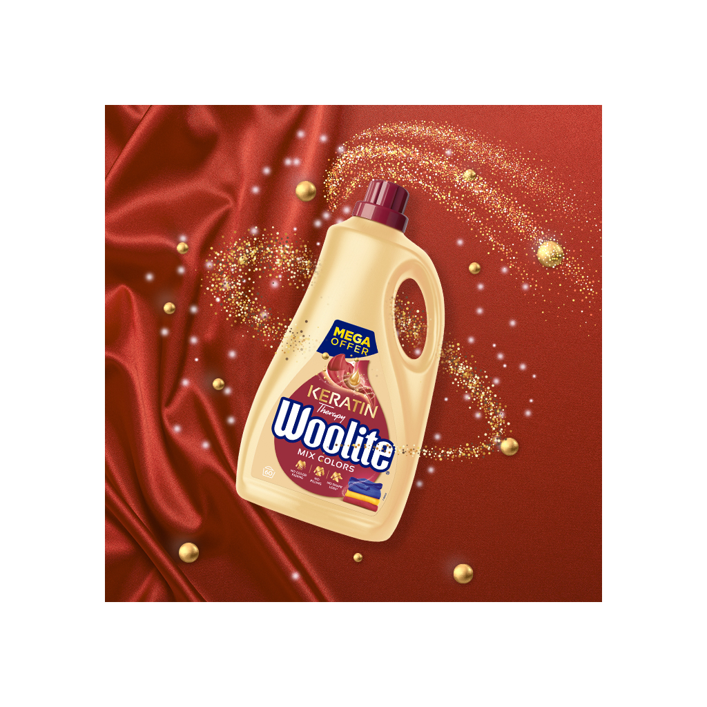 Гель для прання Woolite Для кольорових тканин З кератином 3.6 л (5900627090512) - зображення 3