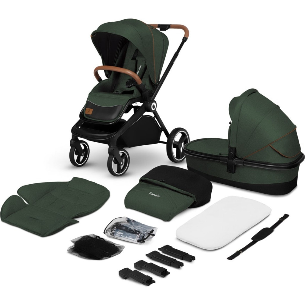 Коляска Lionelo 2 в 1 Mika 2IN1 Green Forest (LO-MIKA 2IN1 GREEN FOREST) - зображення 12