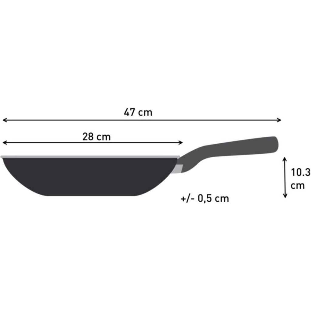 Сковорода Tefal ВОК Halo 28 см, алюміній, бакеліт, сірий (C3121953) - зображення 7