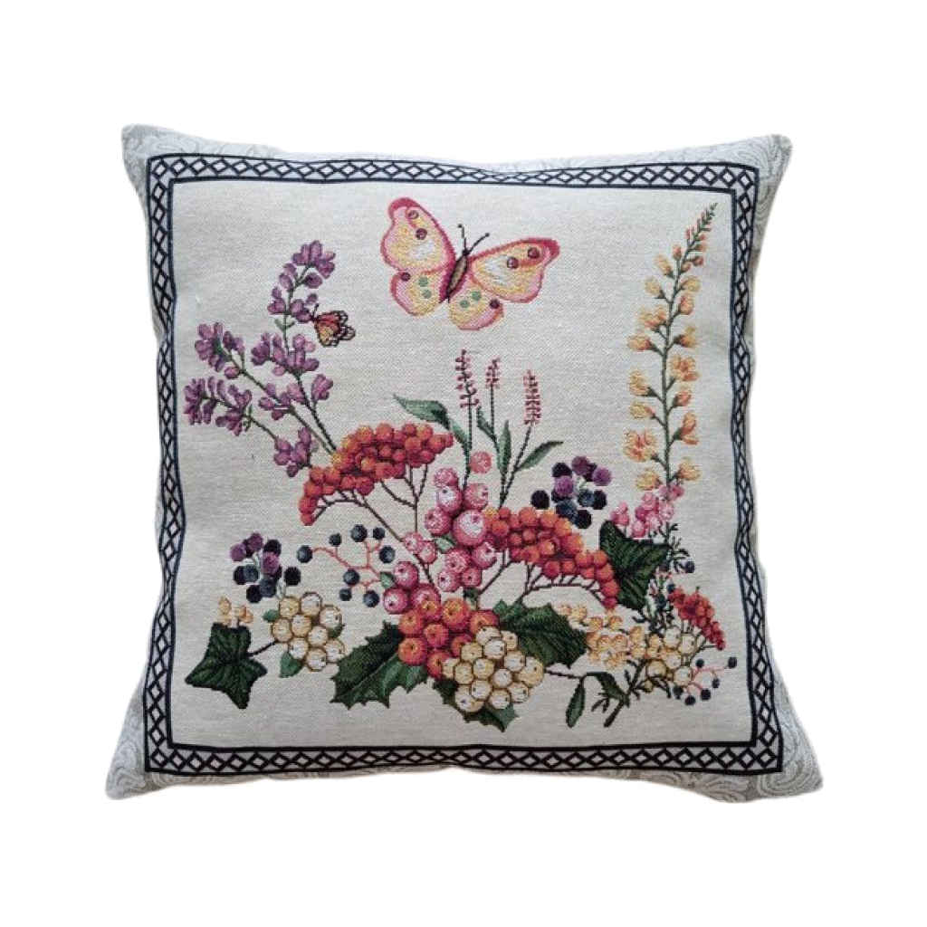 Подушка Прованс Декоративна Лавандове поле Квіти з метеликом 45х45 (4823093438798) - зображення 1