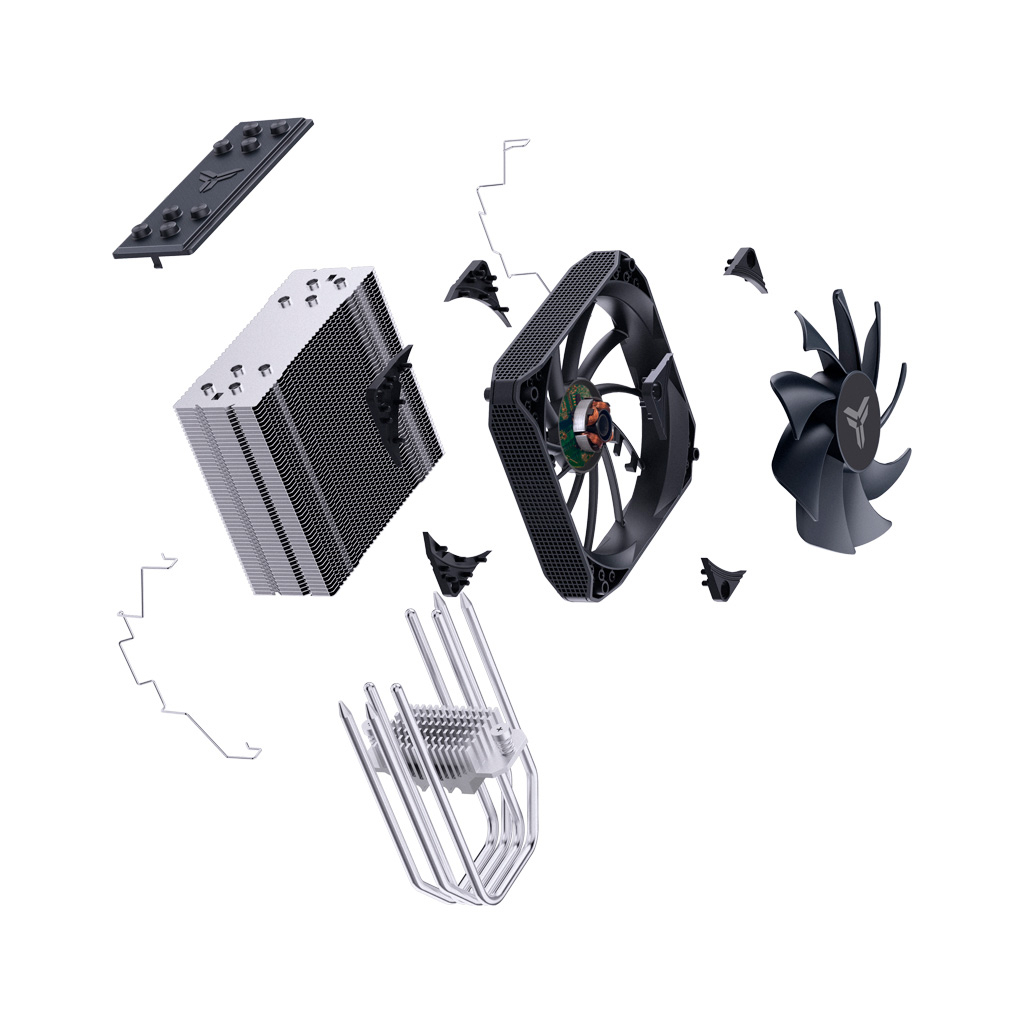 Кулер до процесора JONSBO PISA A4 Gray - зображення 8