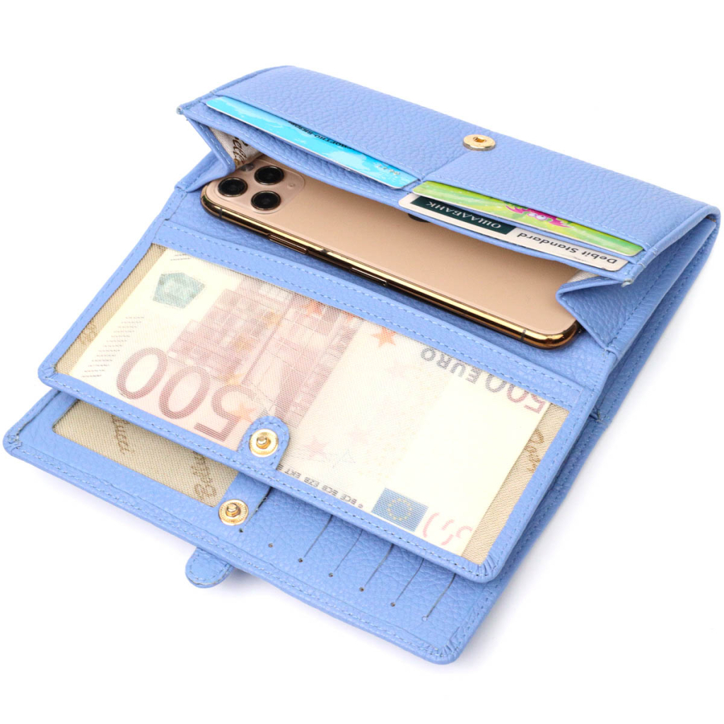 Гаманець Tony Bellucci З натуральної шкіри Блакитний (21962) - зображення 6