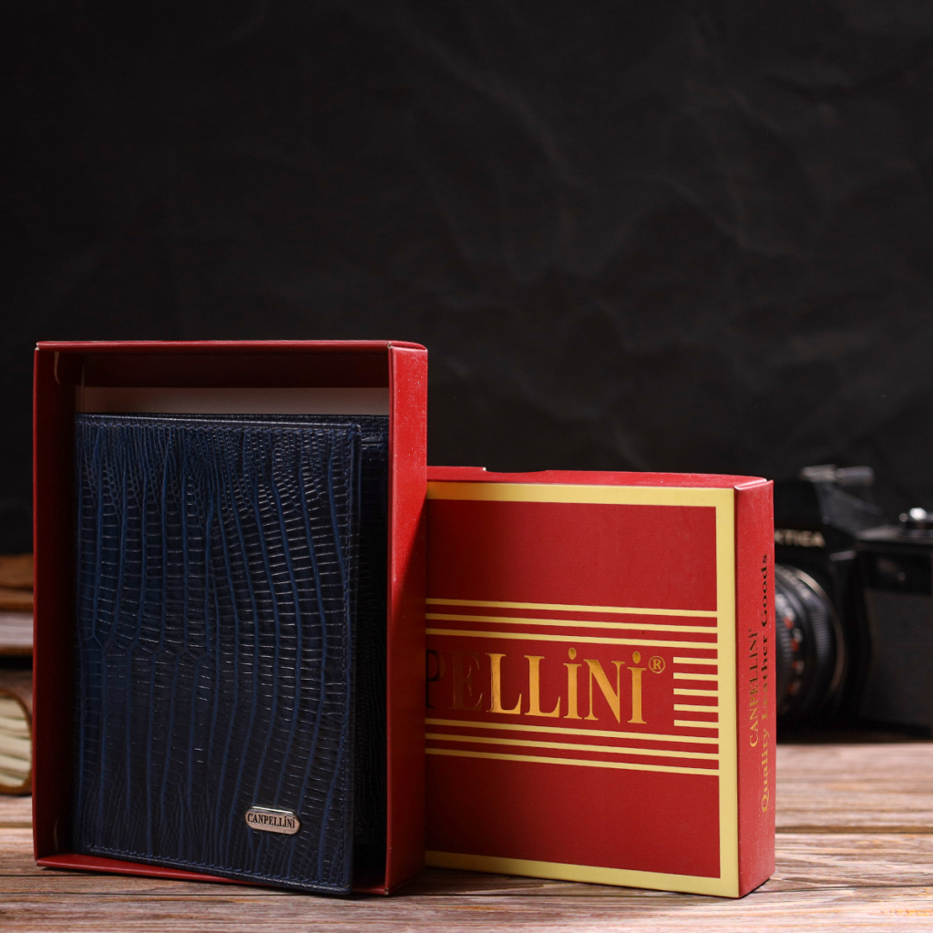 Гаманець Canpellini З натуральної шкіри Синій (21752) - зображення 10