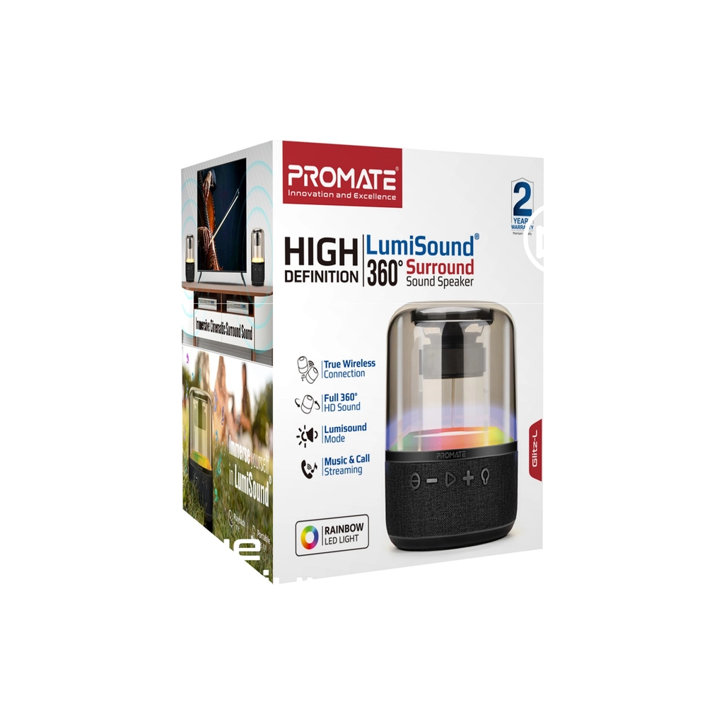 Акустична система Promate Glitz-L Black (glitz-l.black) - зображення 2