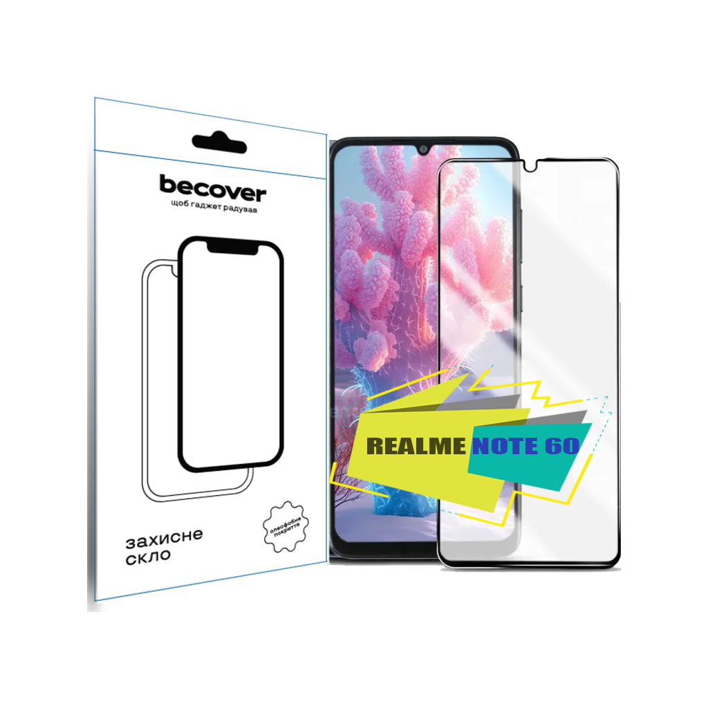 Скло захисне BeCover Realme Note 60 Black (713033) - зображення 1