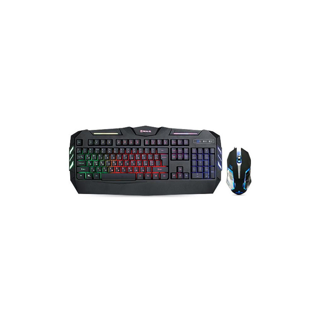 Комплект REAL-EL Gaming 9500 Kit Backlit, black - зображення 1