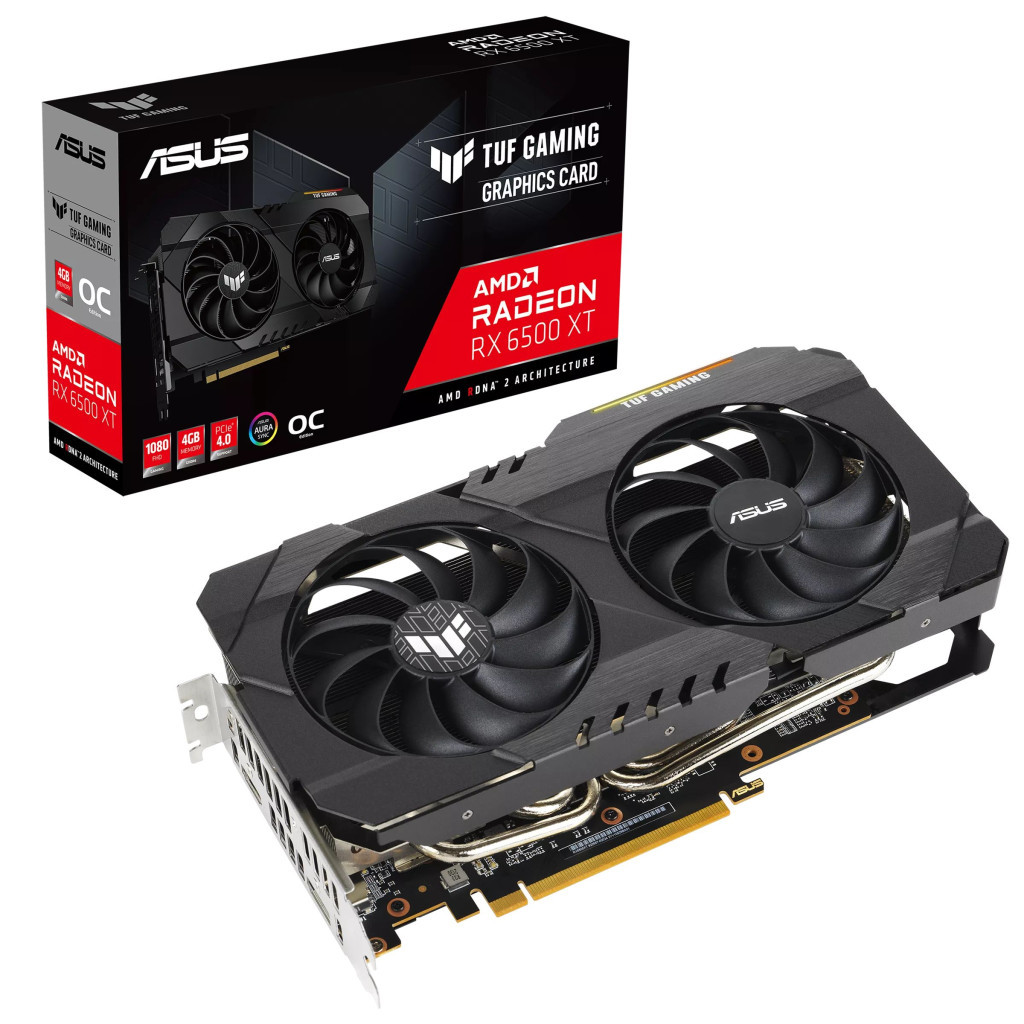 Відеокарта ASUS Radeon RX 6500 XT 4Gb TUF OC GAMING (TUF-RX6500XT-O4G-GAMING) - зображення 1