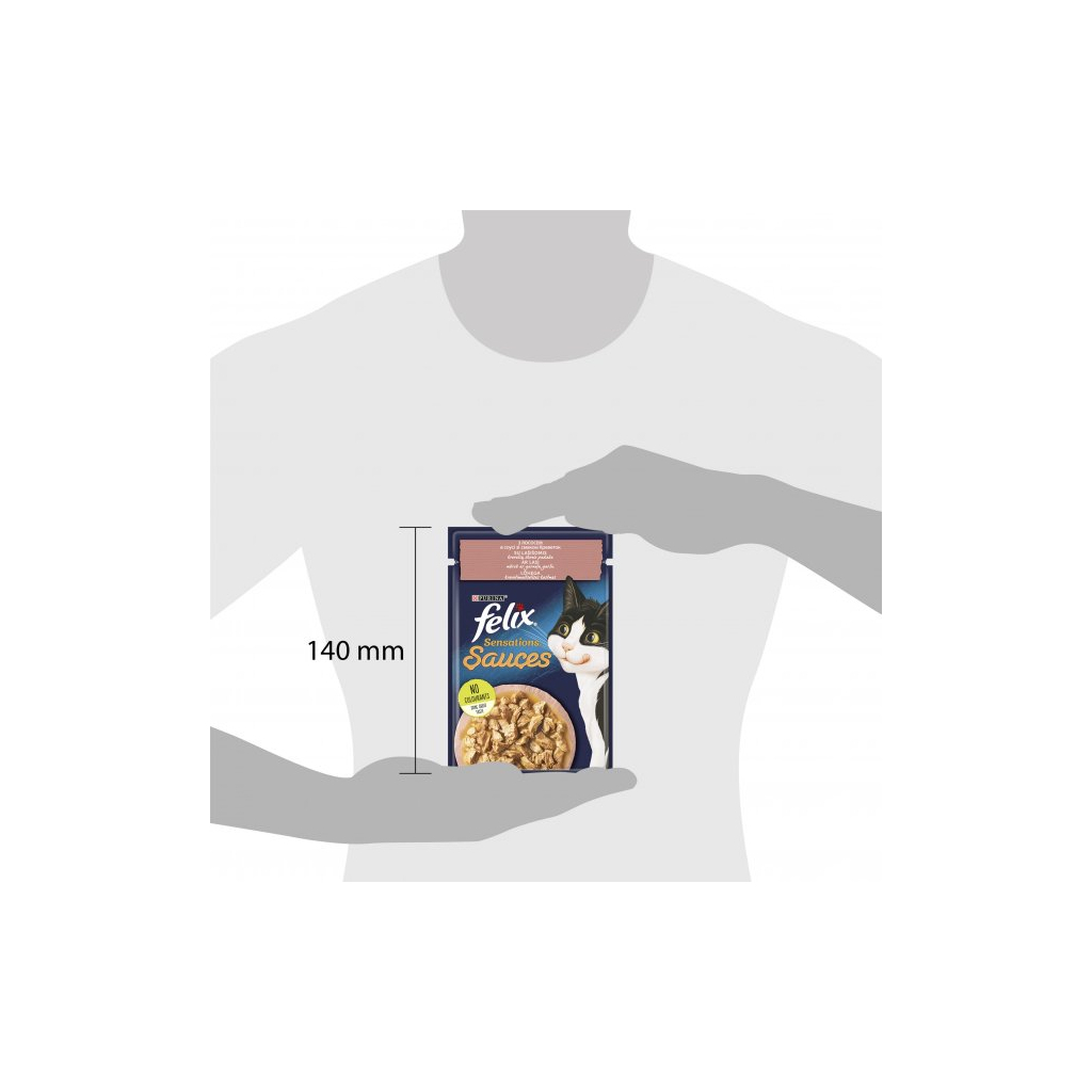 Вологий корм для кішок Purina Felix Sensations Sauces з лососем у соусі зі смаком креветок 85 г (7613039836026) - зображення 4