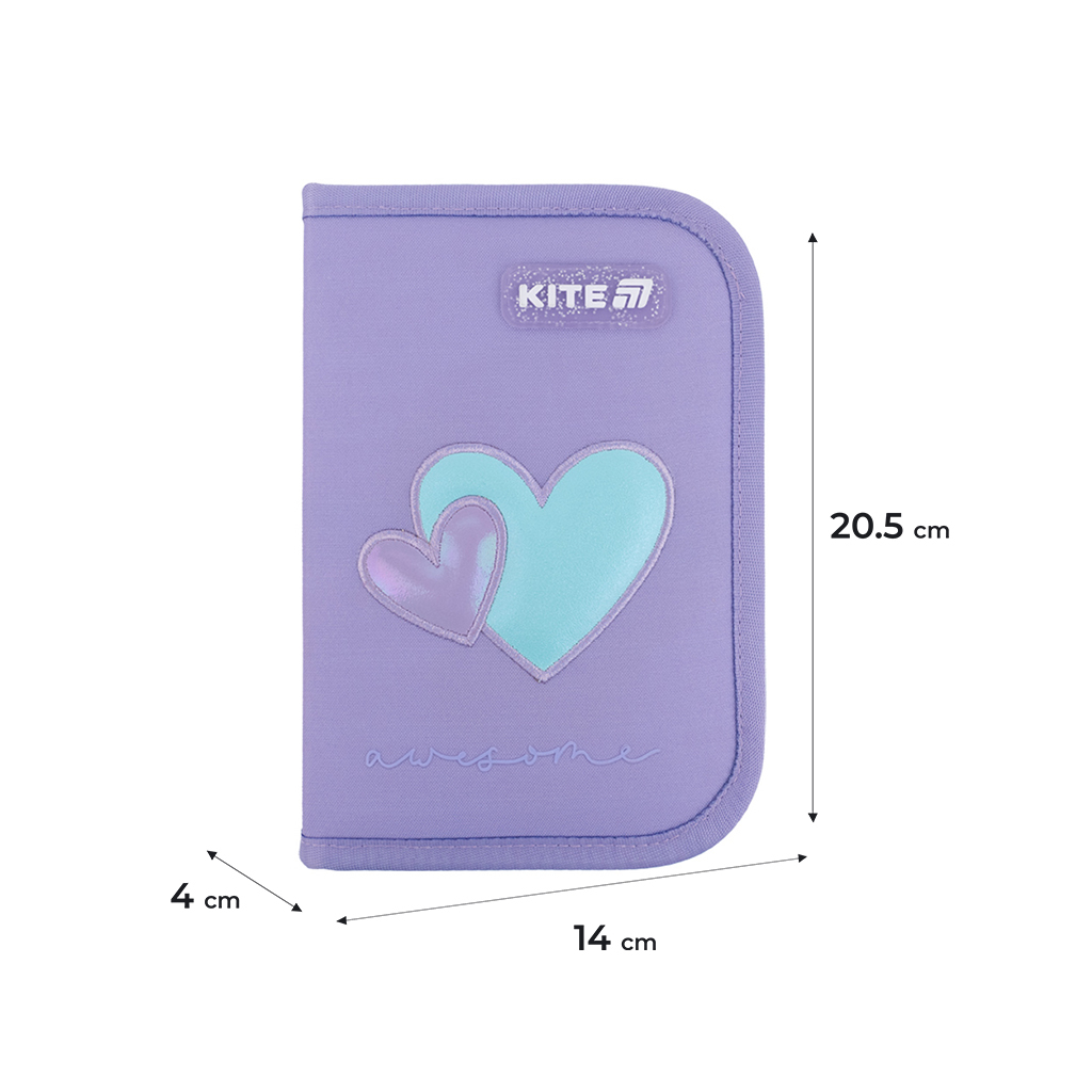 Пенал Kite 622 Awesome, 1 відділення, 2 відворот (K25-622-5) - зображення 2