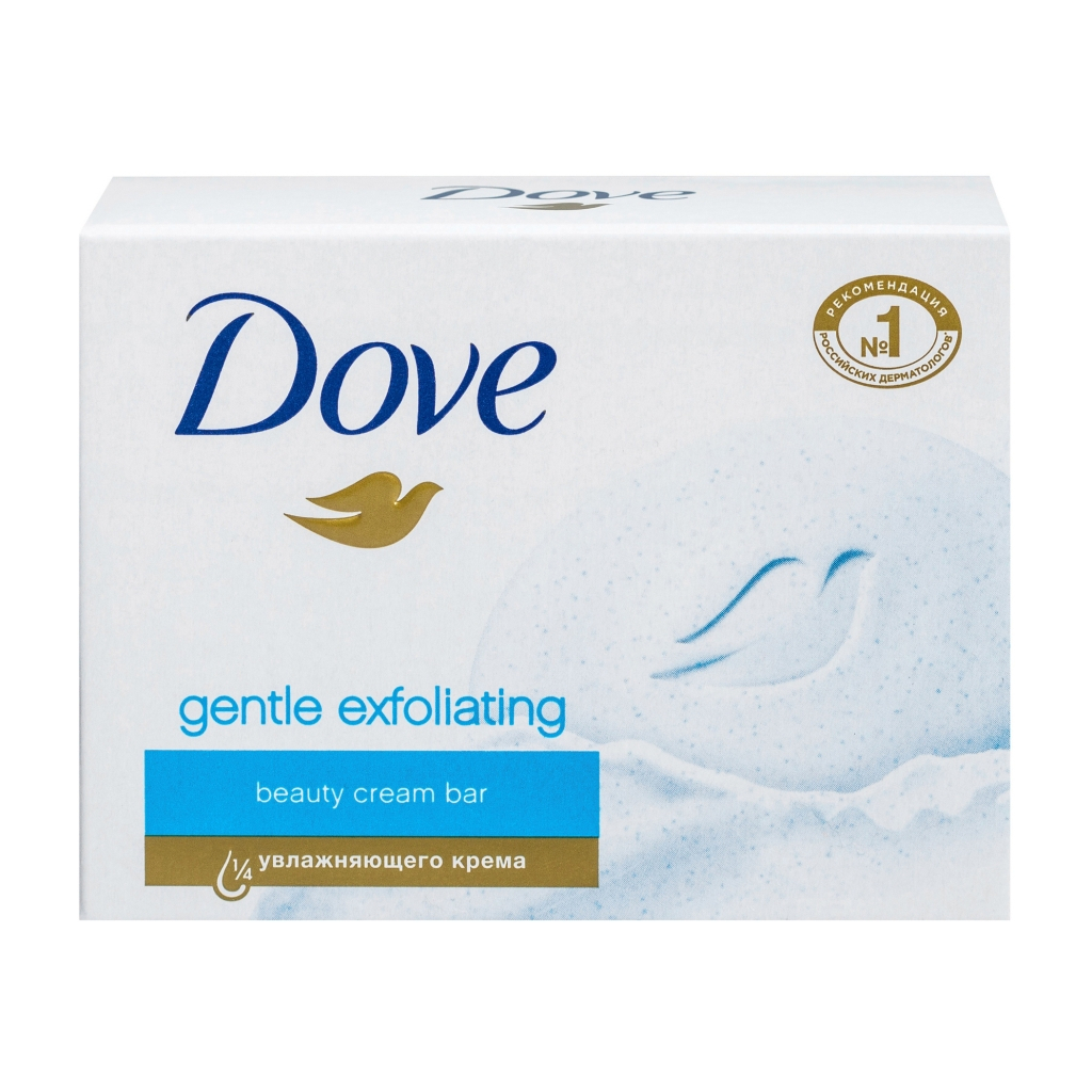 Тверде мило Dove Ніжне відлущування 100 г (8717644190524) - зображення 1