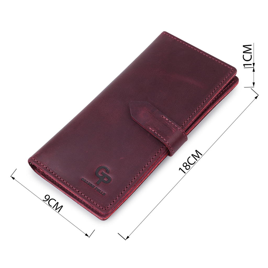 Гаманець Grande Pelle Бордовий (11561) - зображення 3