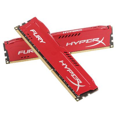 Модуль пам'яті для комп'ютера DDR3 16Gb (2x8GB) 1600 MHz HyperX Fury Red Kingston Fury (ex.HyperX) (HX316C10FRK2/16) - зображення 3