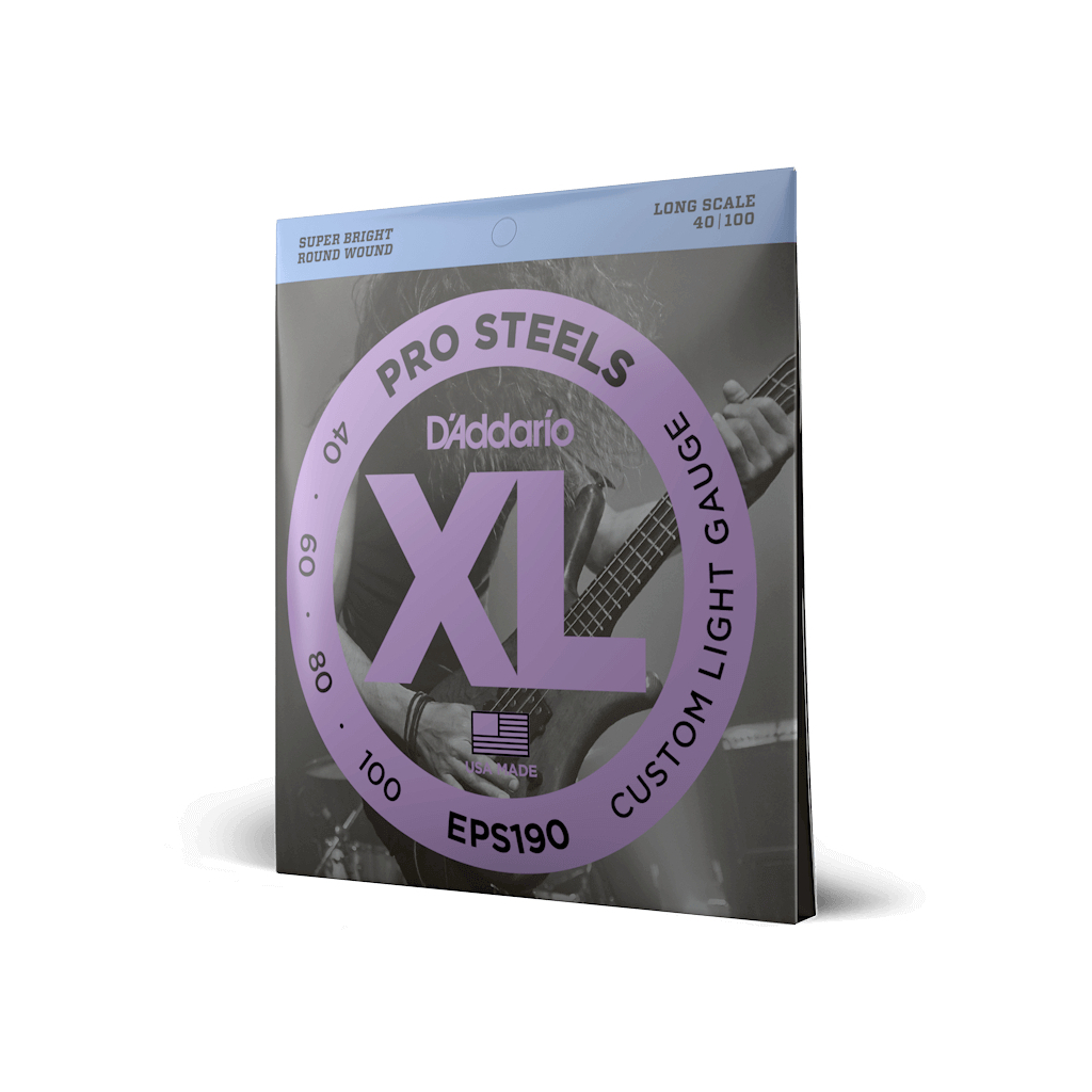 Струни для гітари D'Addario XL ProSteels Bass Custom Light (40-100) (EPS190) - зображення 2