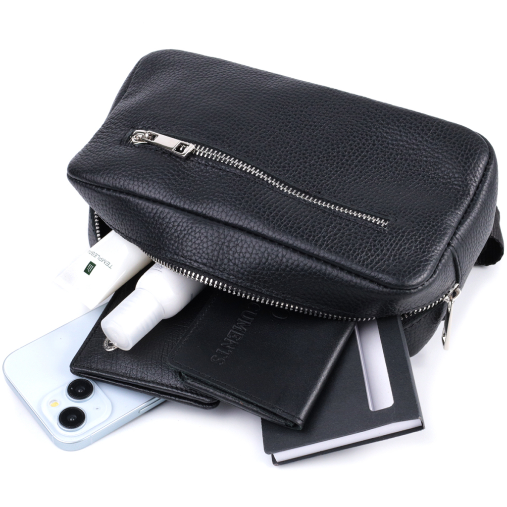 Сумка Shvigel З натуральної шкіри Чорна (22826) - зображення 8