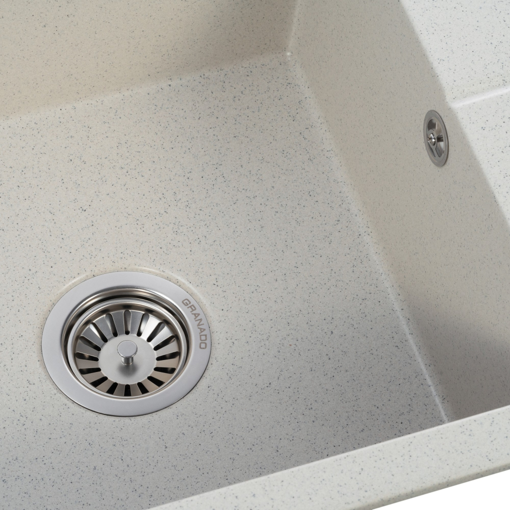 Мийка кухонна GRANADO NAVIA gris з сифоном (775*495mm.) (gr3808) - зображення 5