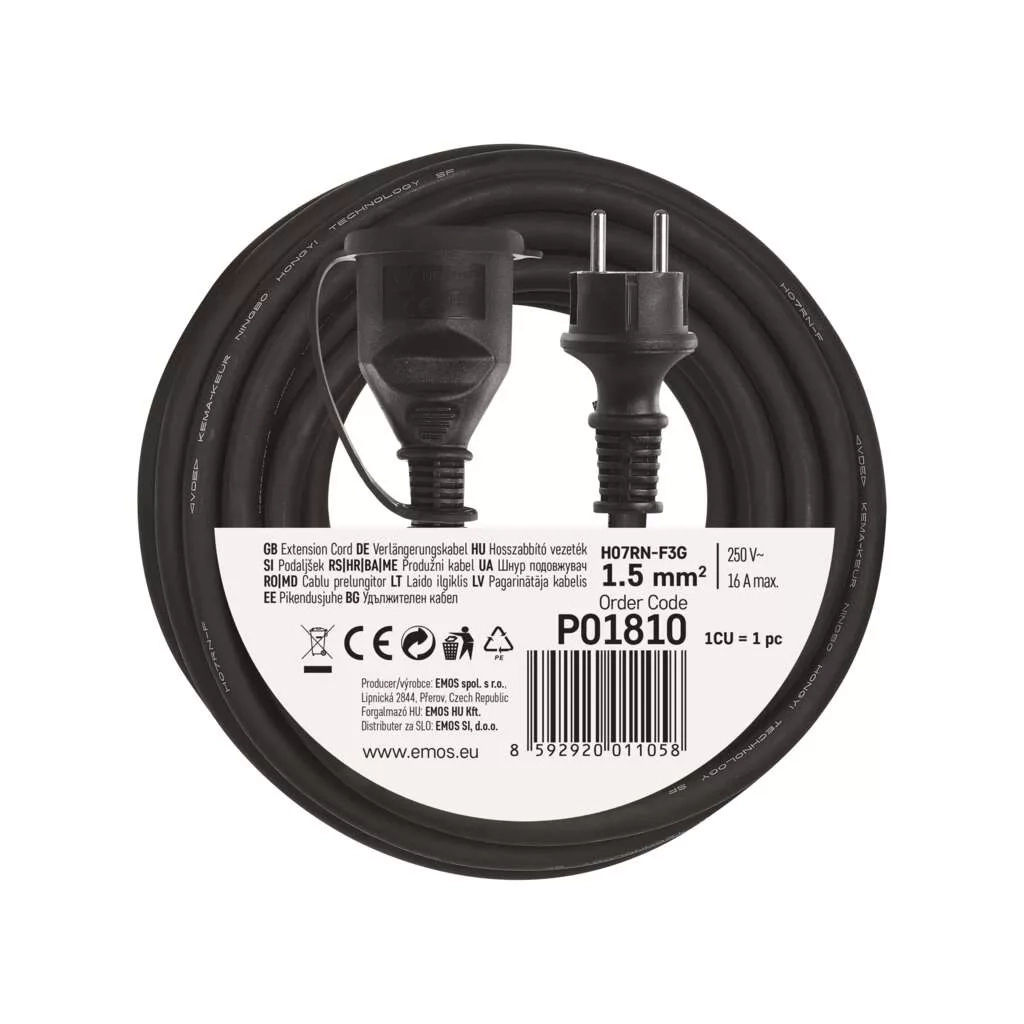 Мережевий подовжувач EMOS P01810 - зображення 4