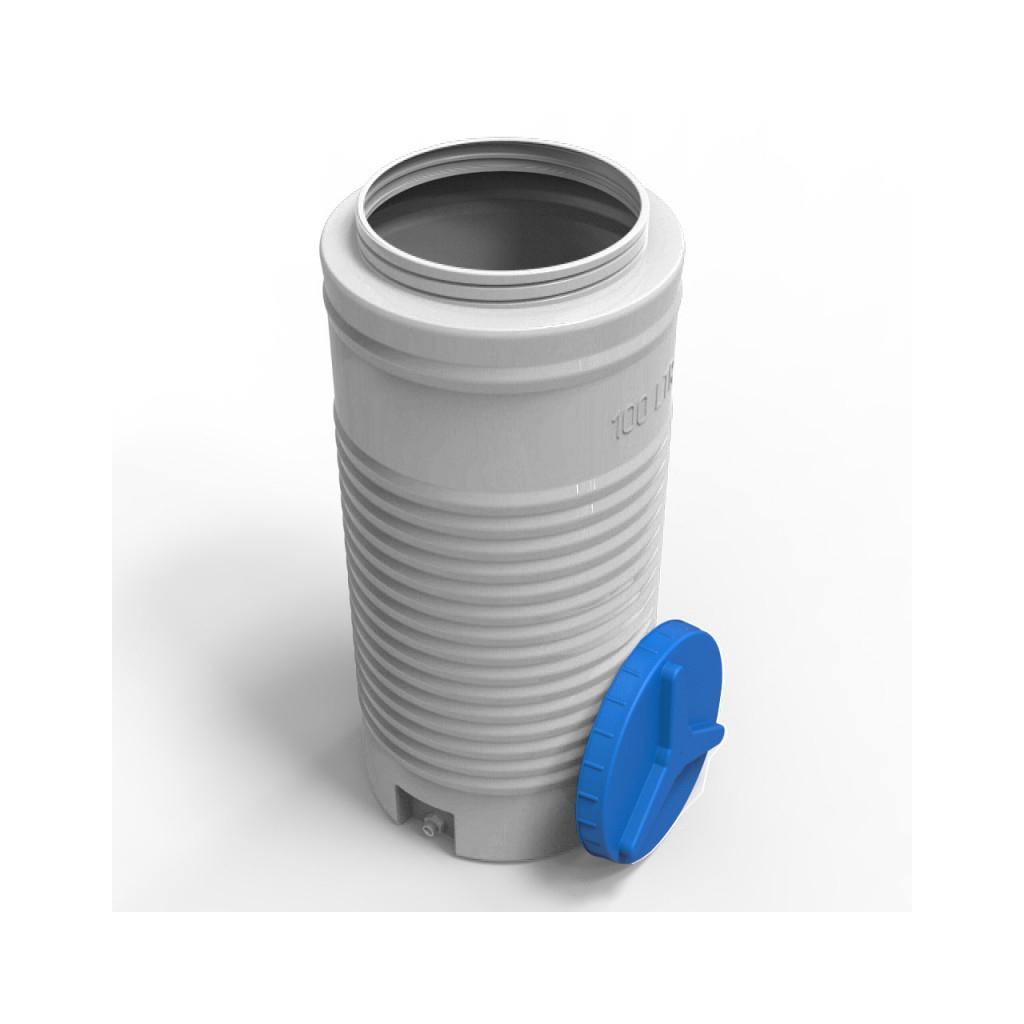 Ємність для води Євро Пласт вертикальна харчова 200 л вузька біла (12913) - зображення 2