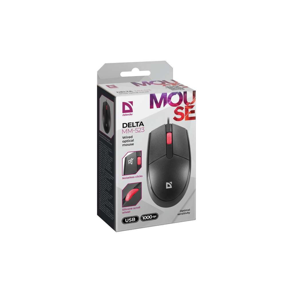 Мишка Defender Delta MM-523 USB Black (52523) - зображення 5