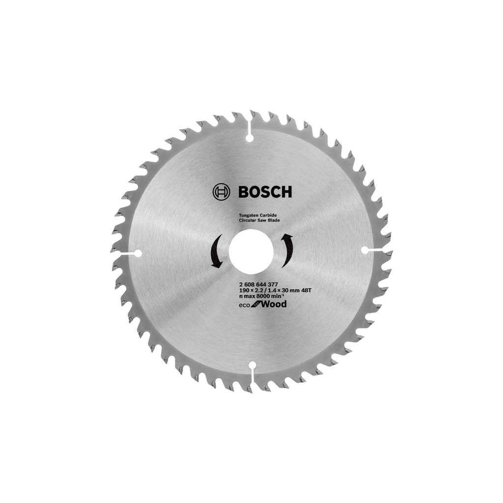 Диск пильний Bosch Eco for Wood 190x2.2x30-48T (2.608.644.377) - зображення 1