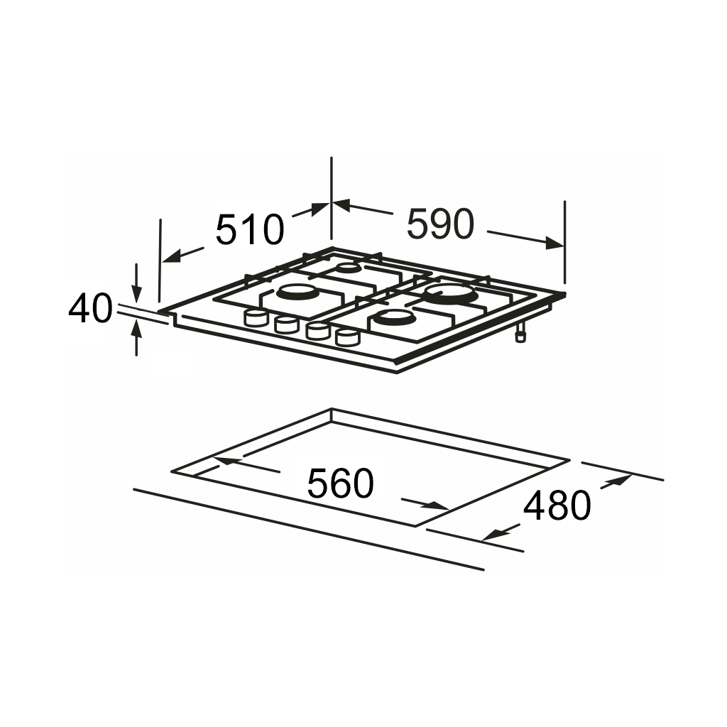 Варочна поверхня Interline HGS 763 FGT XM FLAME - зображення 11