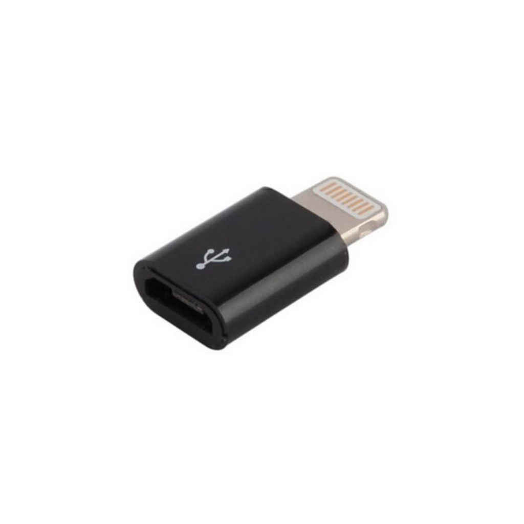 Перехідник Lightning to Micro USB Lapara (LA-Lightning-MicroUSB-adaptor black) - зображення 1