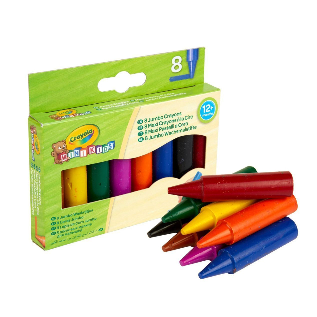 Олівці кольорові Crayola Mini Kids великі воскові для малюків, 8 шт (81-0080) - зображення 3