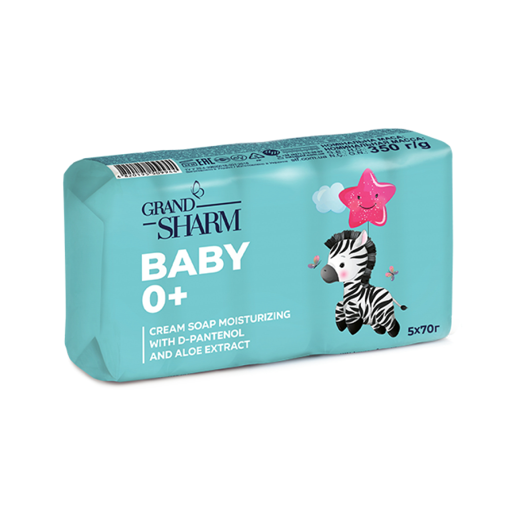 Дитяче мило Grand Шарм Зволожувальне з D-пантенолом та екстрактом алое 5х70 г (4820195509944) - зображення 1