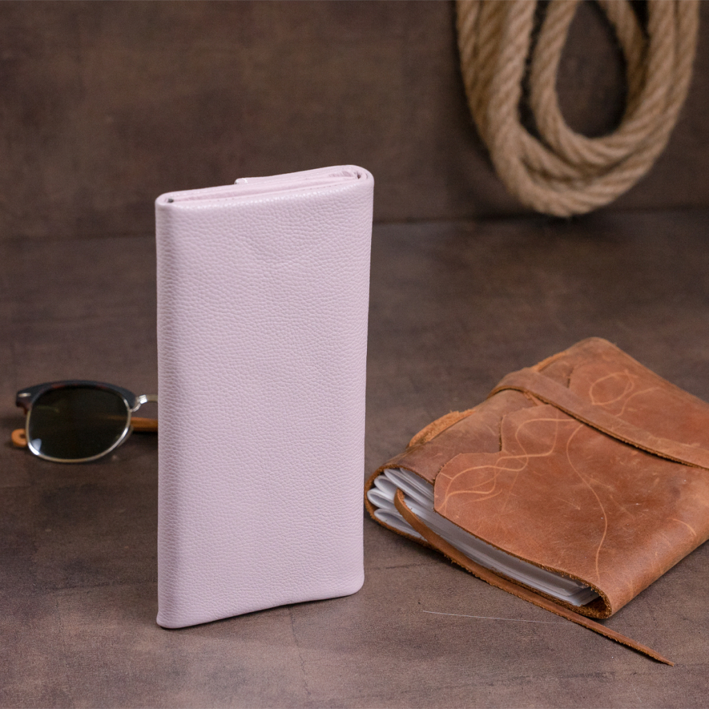 Гаманець ST Leather З кишенею для мобільного Шкіряний Ліловий (19269) - зображення 8