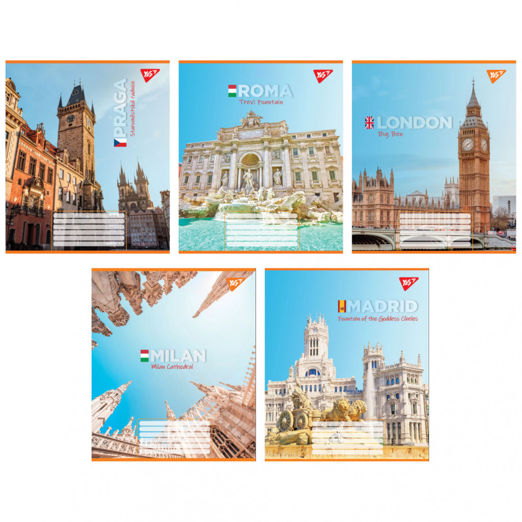 Зошит Yes Greatest cityes 96 аркушів лінія (767179) - зображення 1