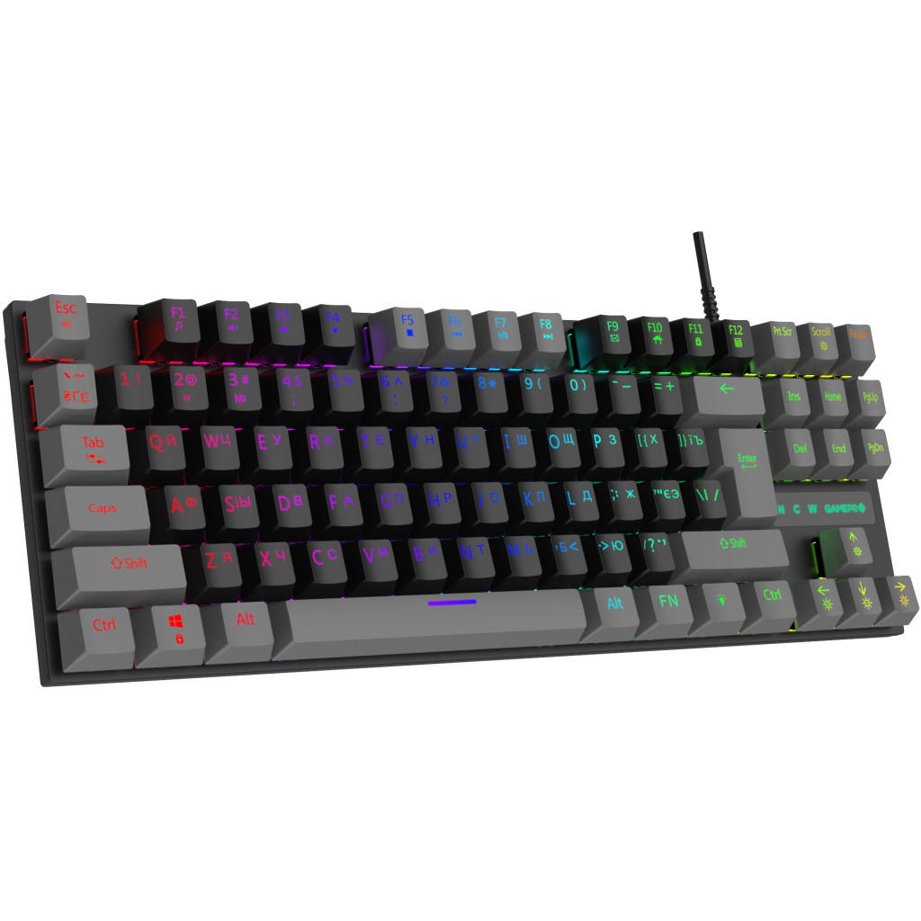 Клавіатура GamePro MK100R Red Switch LED USB Black/Grey - зображення 2