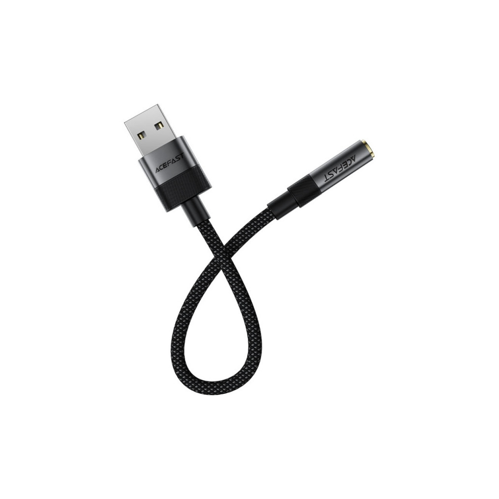 Перехідник USB AM to 3.5mm F 0.15m black Acefast (6974316285298) - picture 3