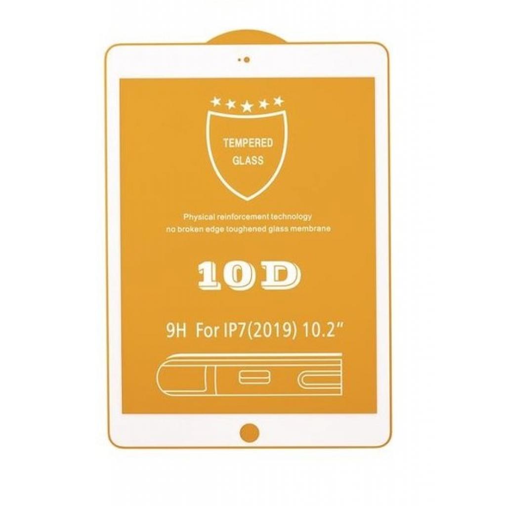 Скло захисне 2E для Apple iPad 10.2 2019, 2.5D FCFG, white border (2E-IPD-10.2-LTFCFG-WB) - зображення 1