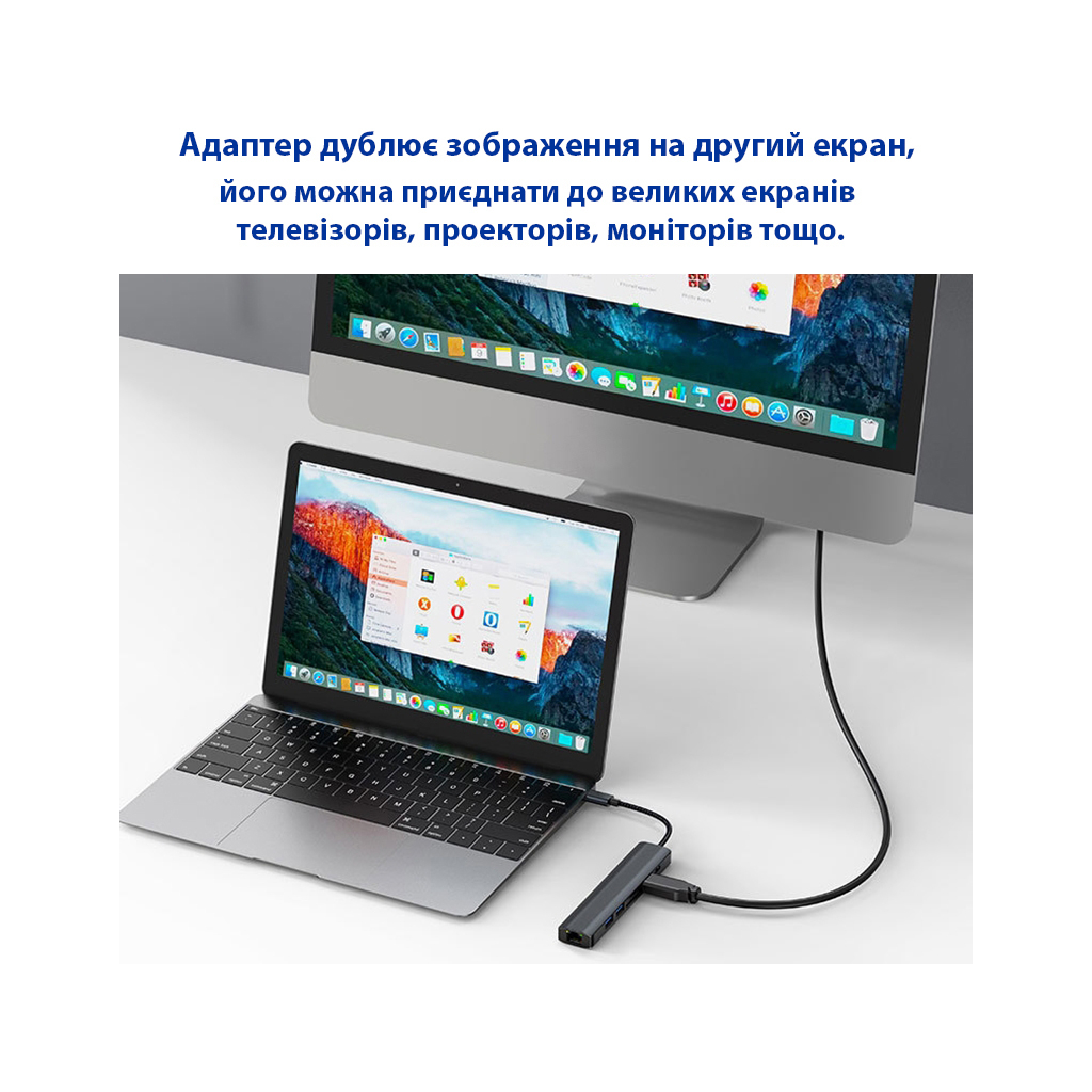 Концентратор Dynamode 7-in-1 USB-C to HDTV 4K/30Hz, 2хUSB3.0, RJ45, USB-C PD 100W, SD/MicroSD (BYL-2303) - изображение 6