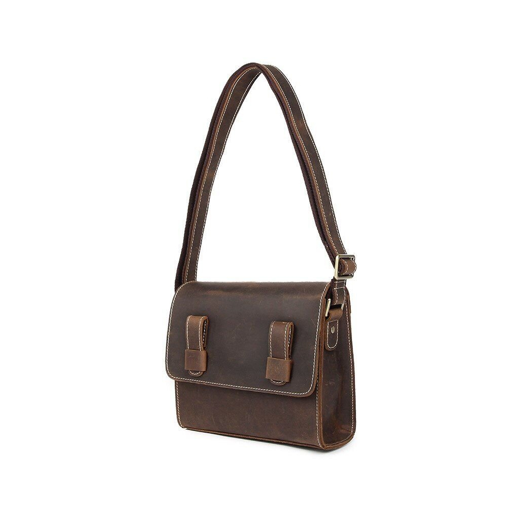 Сумка Vintage Чоловіча у вінтажній шкірі Коричнева (14980) - зображення 10